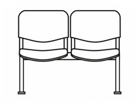 Кресло для конференц залов Трио мод.СМ82/2 2-х местная секция